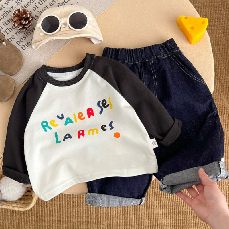 【BABY&KID】ロゴ配色TシャツSK100206