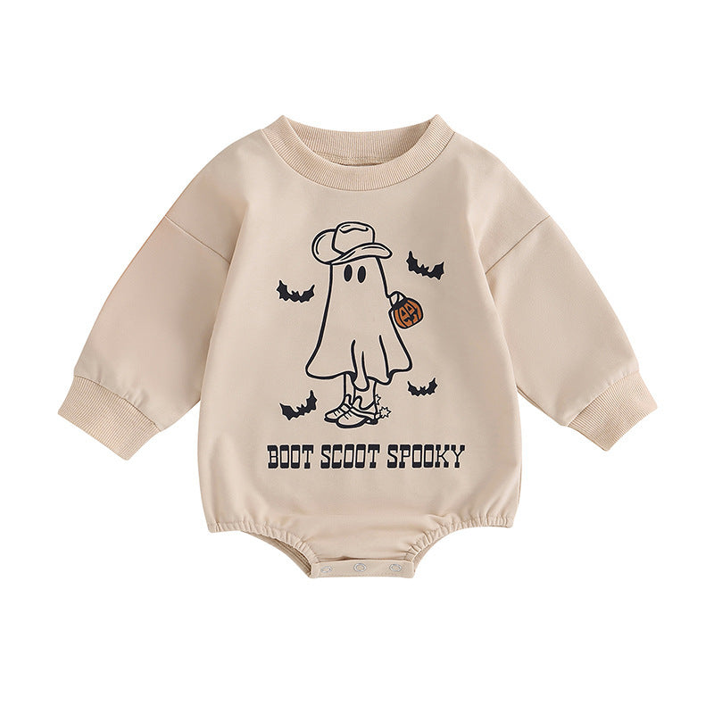 【BABY】パンプキン&バットプリントロンパースSK102003