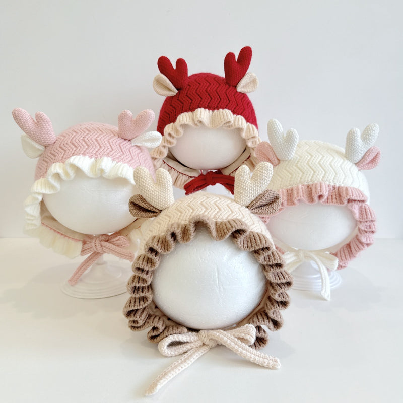 【HAT】波型トナカイ耳ニット帽子SK101610