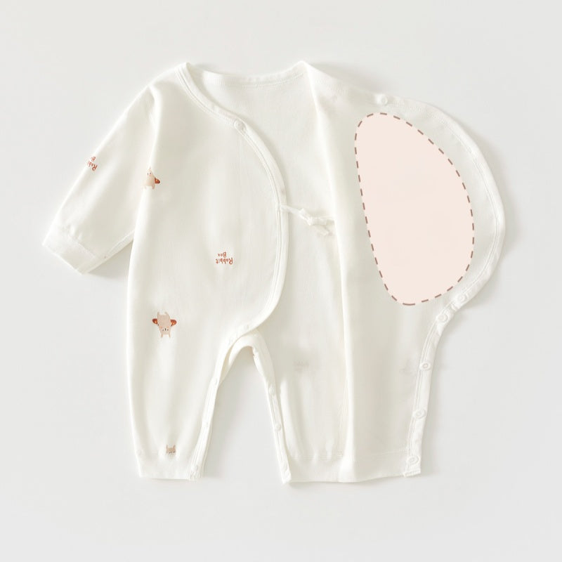 【BABY】北欧風うさぎ柄カバーオール&スタイSK102601