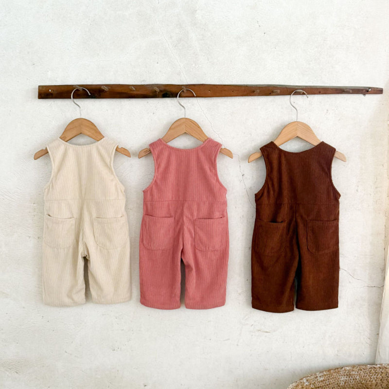 【BABY】コーデュロイハート刺繍サロペットSK100819