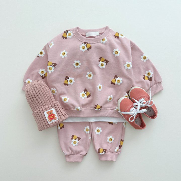 【BABY&KID】サンフラワー可愛いセットアップSK030306