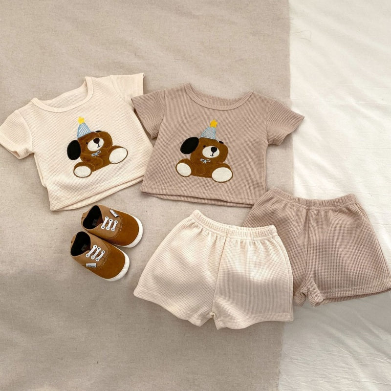 【BABY】夏新作 くま刺繍セットアップSK072513
