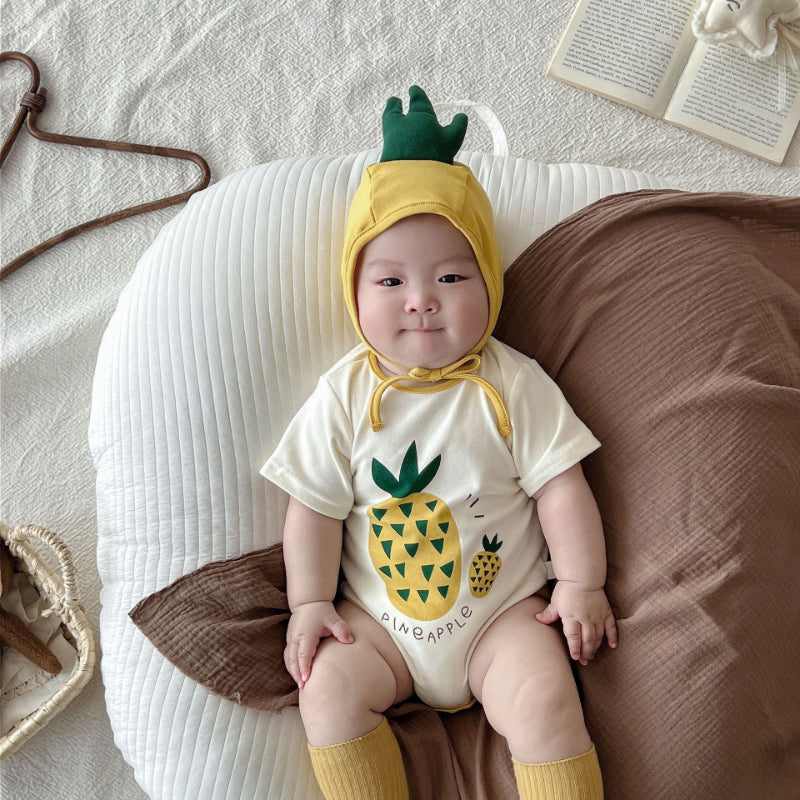 【BABY】夏新作 パイナップル柄ロンパースSK091818