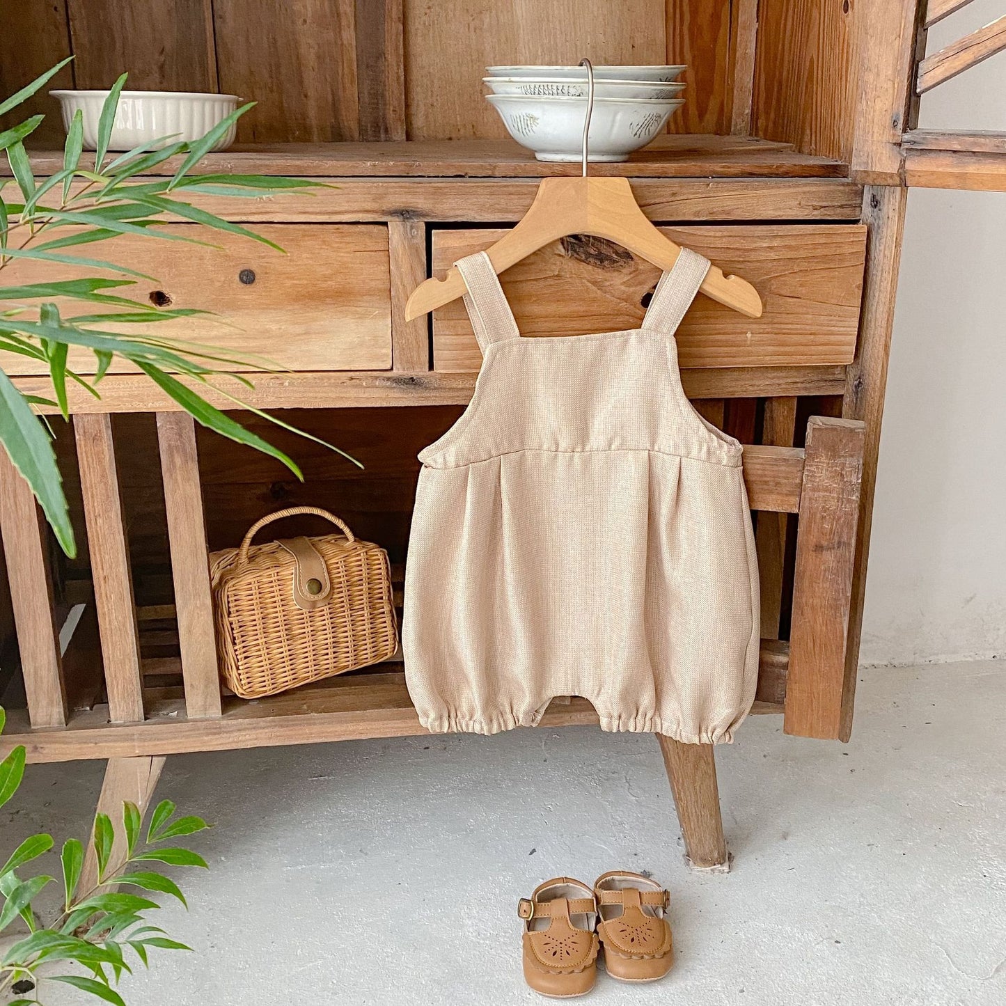 【BABY】夏新作 ウサギ耳刺繡可愛いサロペットSK061713