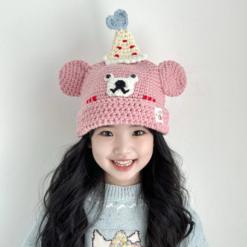 【HAT】クマデザインニット帽SK102440