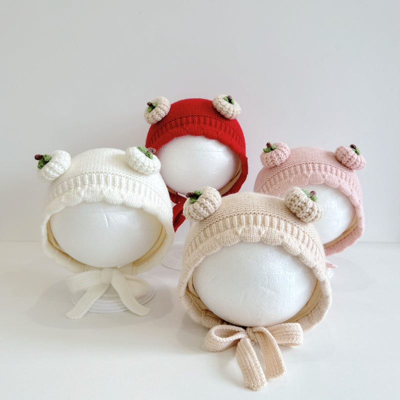 【HAT】ダブルパンプキン波型ニット帽子SK101606