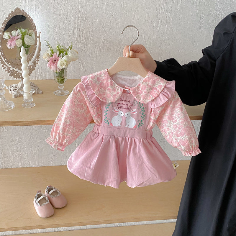 【BABY】うさぎサロペットパンツ(ショートパンツ)SK092309