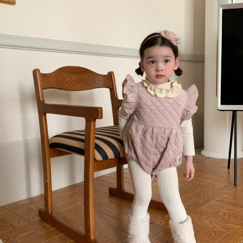 【BABY&KID-予約限定】冬新作韓国風中綿スイートロンパース、ワンピースSK102235