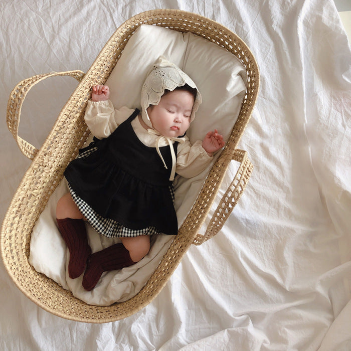 【BABY&KID】ハーフチェックロンパース、ワンピースSK030802