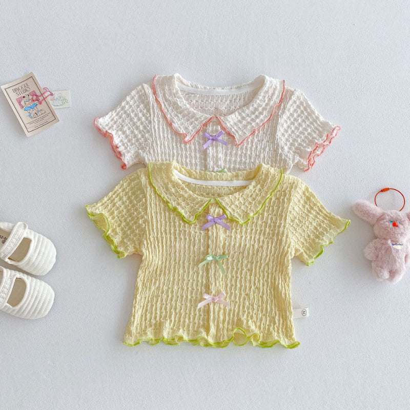 【BABY&KID】夏新作 やわらかコットン素材のベビーブラウスSKO71205
