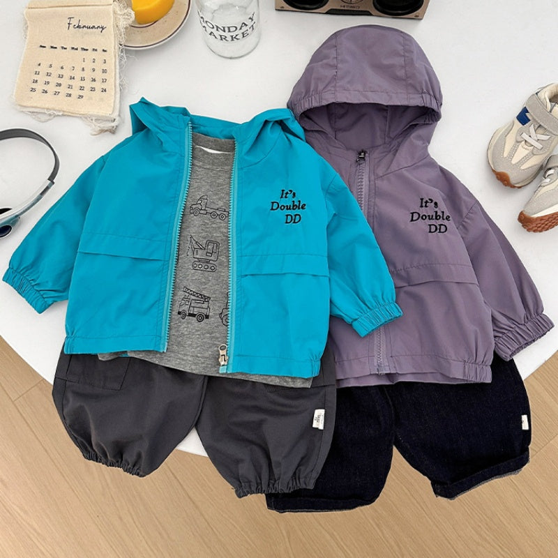 【BABY&KID】ロゴ刺繍フード付きマウンテンパーカーSK100217