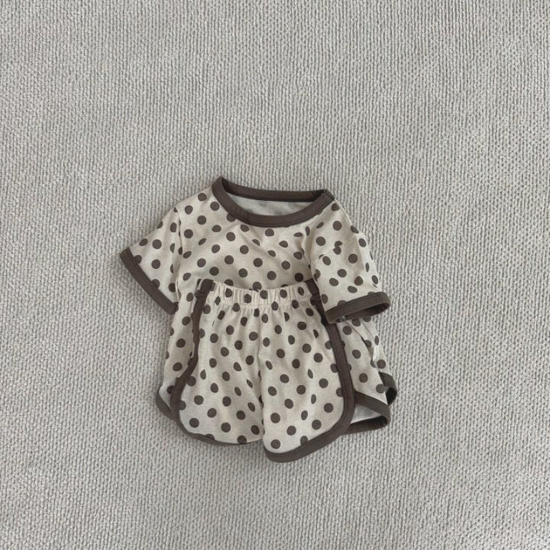 【BABY&KID】夏新作 ボーダー、ドットセットアップSK091215