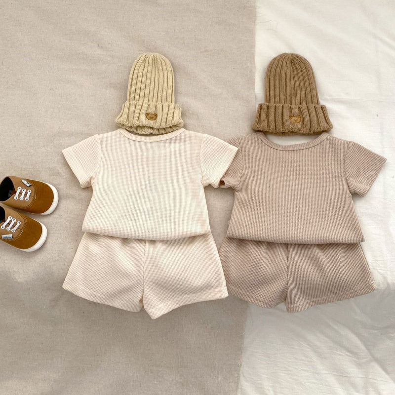 【BABY】夏新作 くま刺繍セットアップSK072513