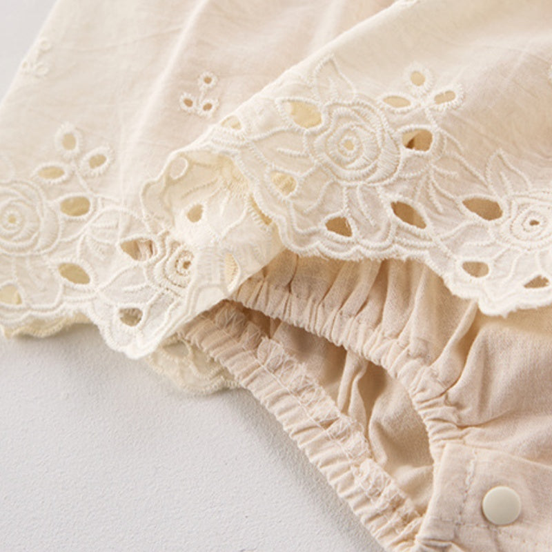 【BABY】夏新作 刺繍フリルキャミロンパースワンピSK081714