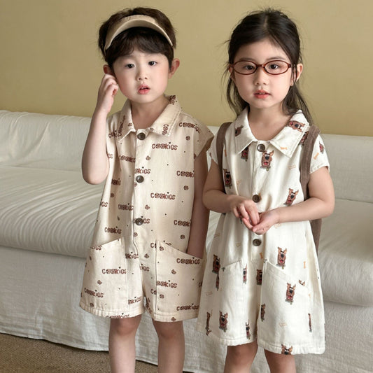 【BABY&KID】夏新作 カートゥーンジャンプスーツSK063009
