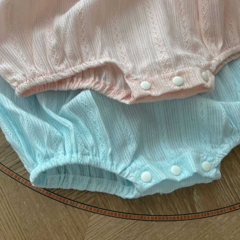 【BABY】夏新作 刺繍入り半袖ロンパースSK091318