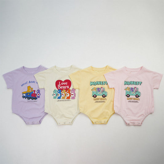 【BABY】夏新作 LOVE BEARSロンパースSK082201