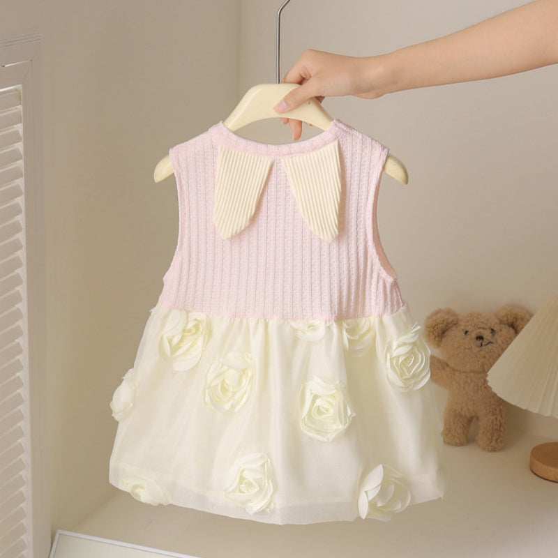 【BABY】夏新作 立体花ロンパース、ワンピースSK091928