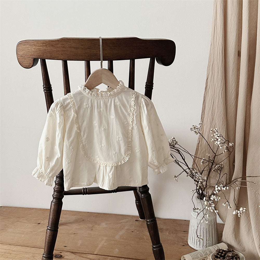 【BABY】フラワー刺繡ふわふわブラウスSK060117