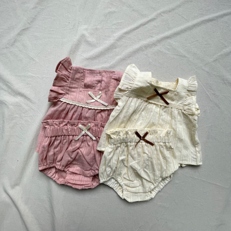 【BABY】夏新作 フリル袖トップス&ショートパンツSK010233