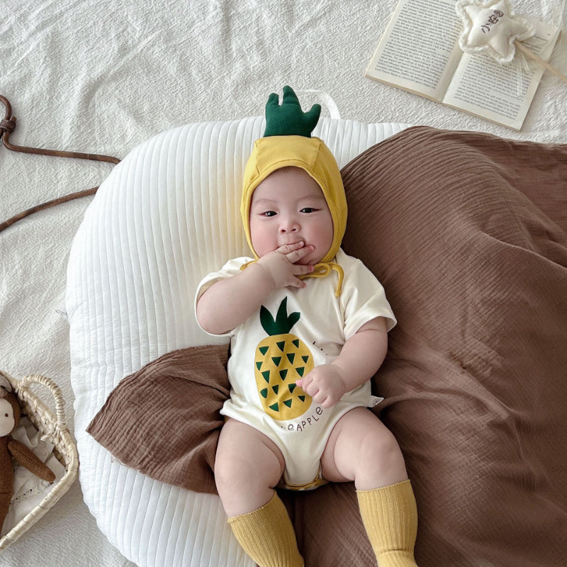 【BABY】夏新作 パイナップル柄ロンパースSK091818