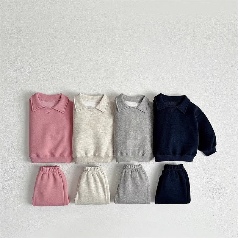 【BABY&KID】韓国風無地セットアップSK030315