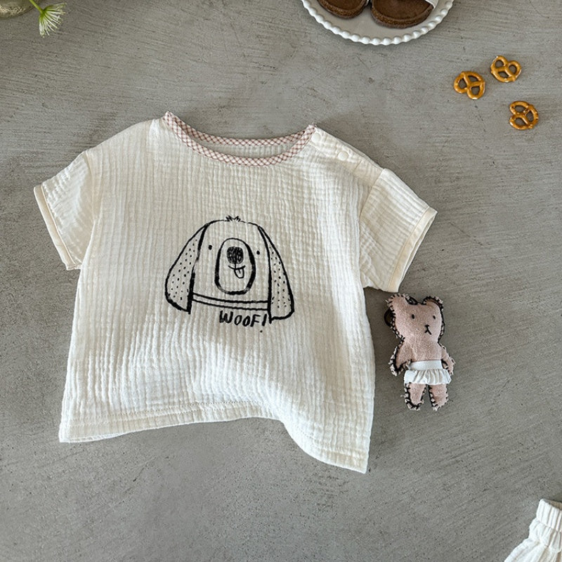 【BABY】夏新作 コットンカートゥーンセットアップSK072606