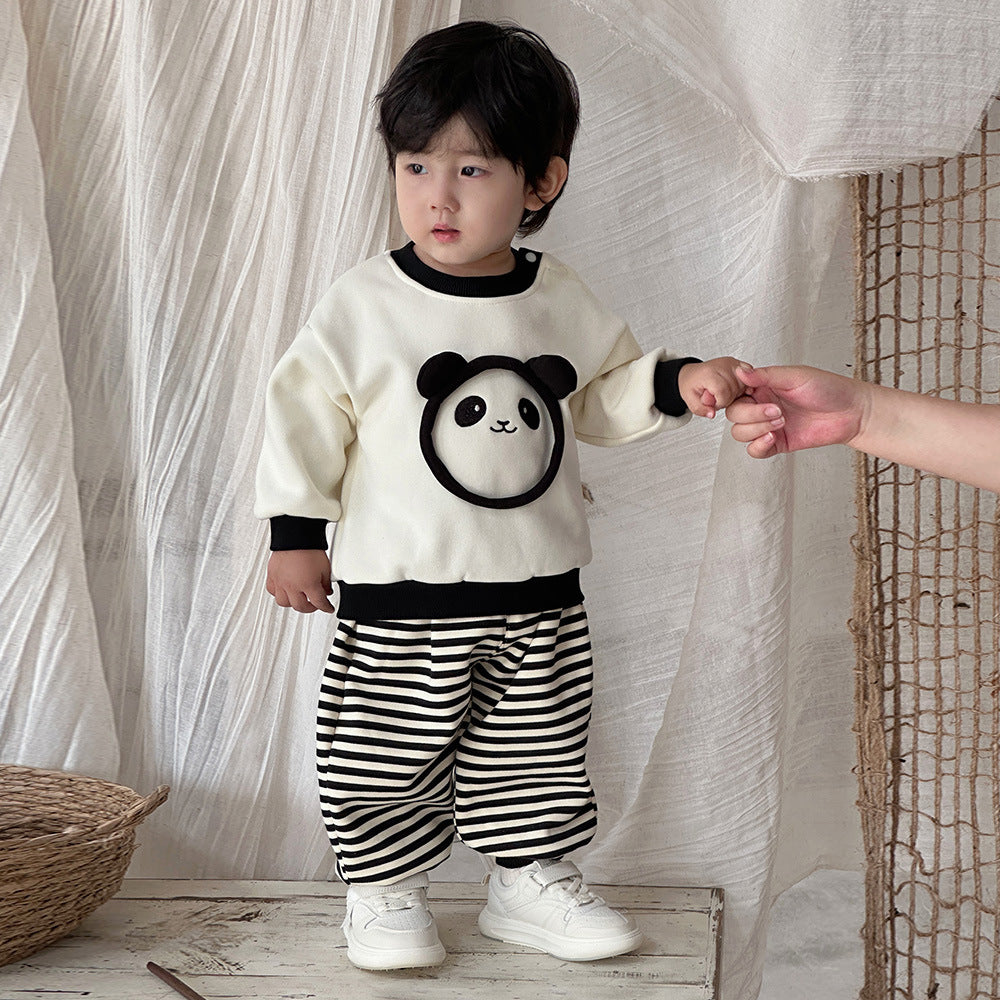 【BABY】ボーダー柄スウェットセットSK11555