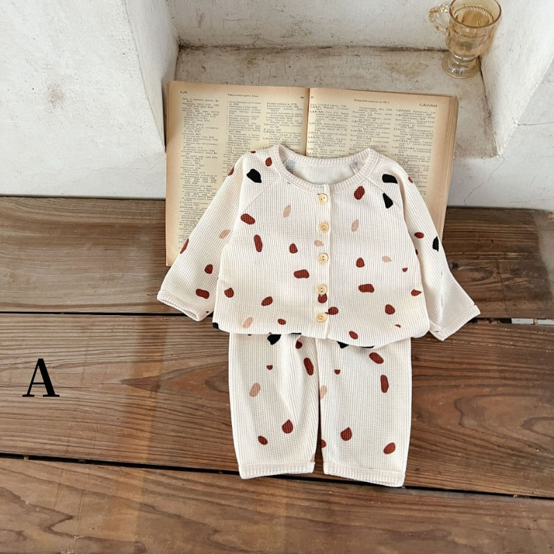 【BABY】ワッフルプリントセットアップSK010326