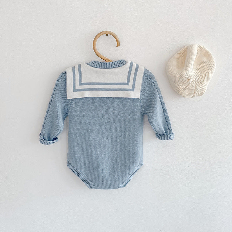 【BABY】セーラーニットロンパースSK031007