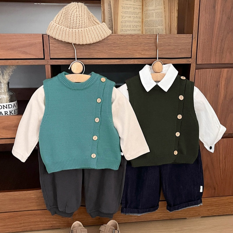 【BABY&KID】無地ニットベストSK101832