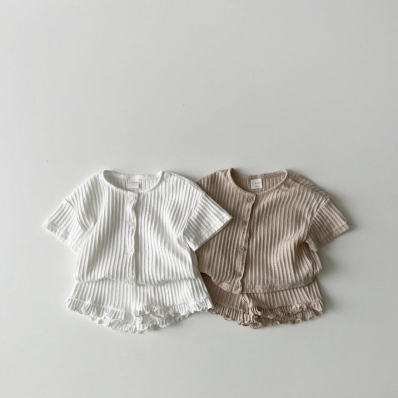【BABY&KID】夏新作 半袖カーディガンセットアップSK091209