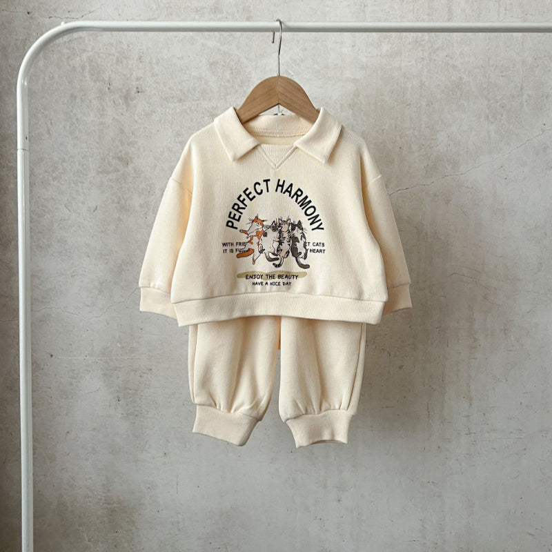 【BABY&KID】カートゥーン柄カジュアルセットアップSK100829