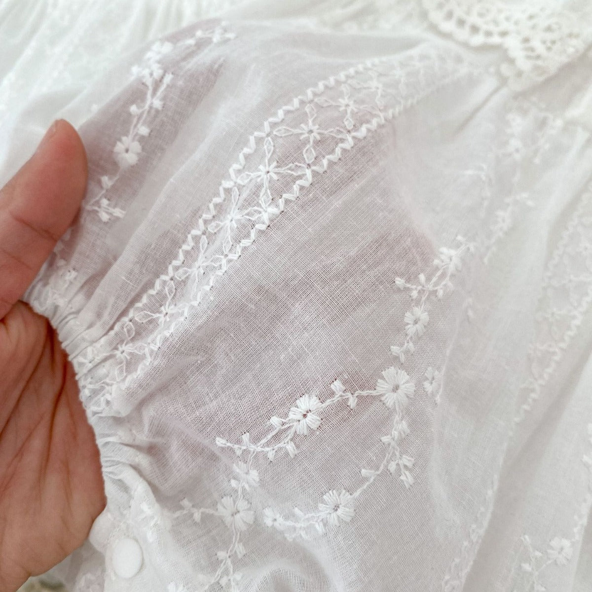 【BABY&KID】夏新作 レース刺繍の襟付きロンパース、ワンピースSK071933