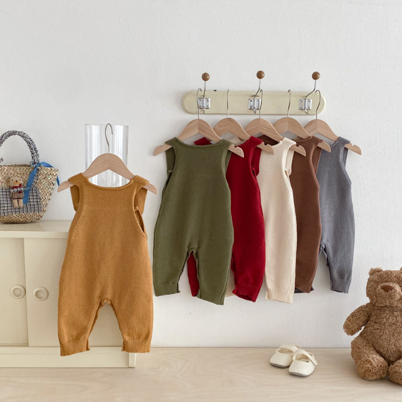 【BABY】シンプルニットサロペットSK092529