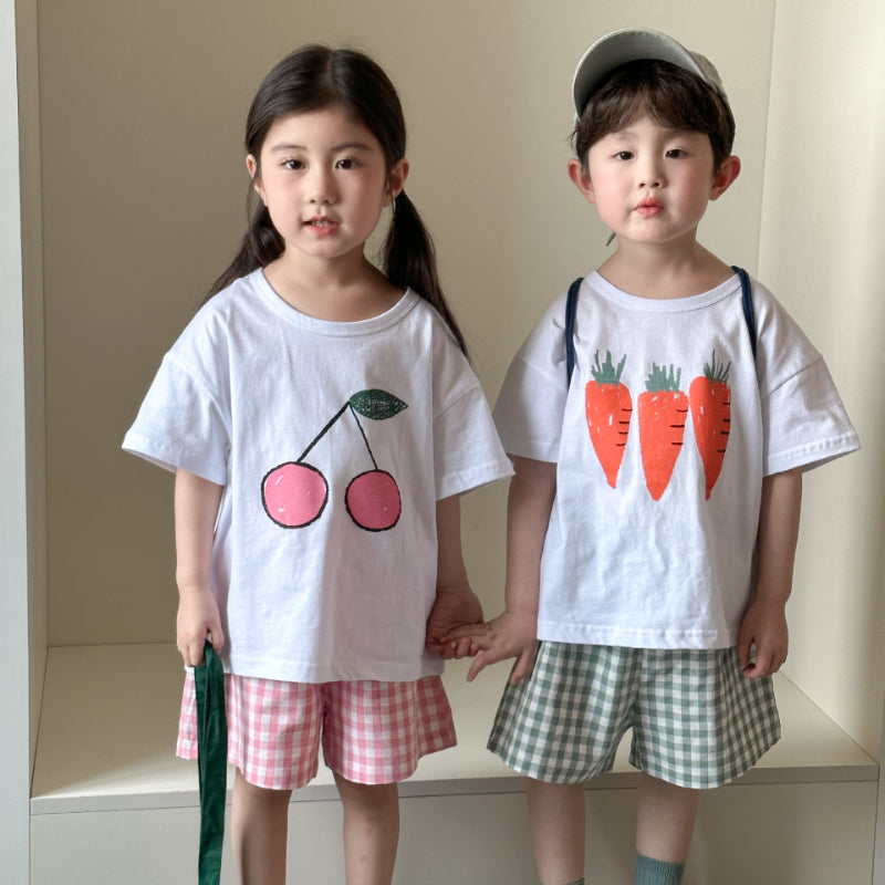 【BABY&KID】夏新作 フルーツプリントセットアップSK063006