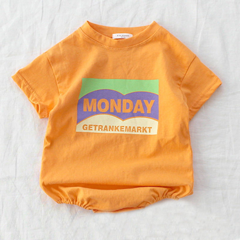 【BABY】夏新作 MondayプリントロンパースSK091709