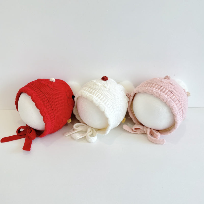 【HAT】波型ポンポンニット帽子SK101607