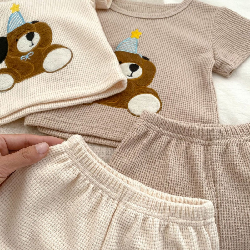 【BABY】夏新作 くま刺繍セットアップSK072513