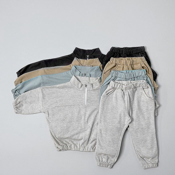【BABY&KID】ハイネック暖かいオシャレセットアップSK030314