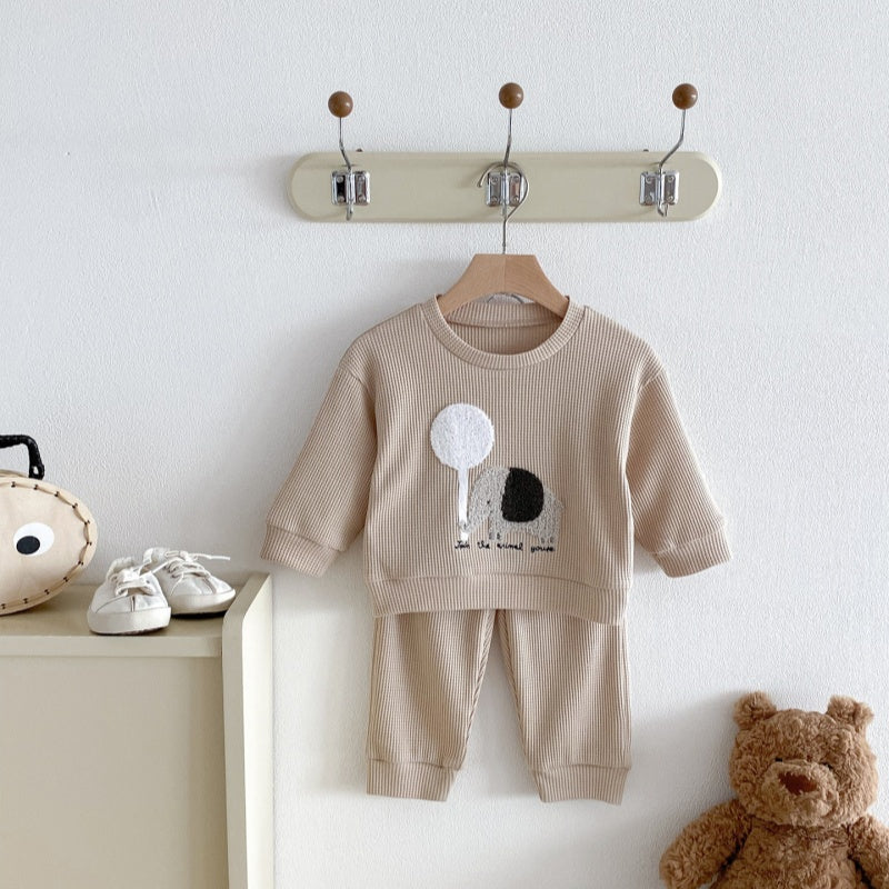 【BABY&KID】ぞうワッフルセットアップSK092717