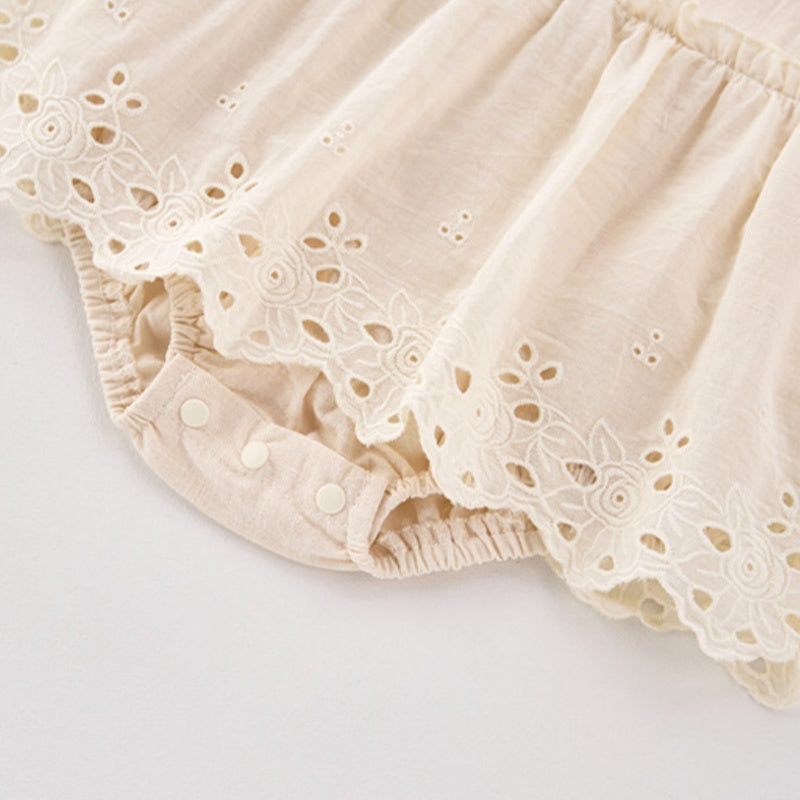 【BABY】夏新作 刺繍フリルキャミロンパースワンピSK081714