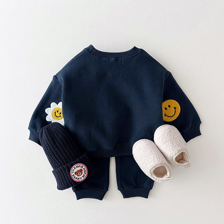 【BABY&KID】可愛い笑顔花柄セットアップSK030301