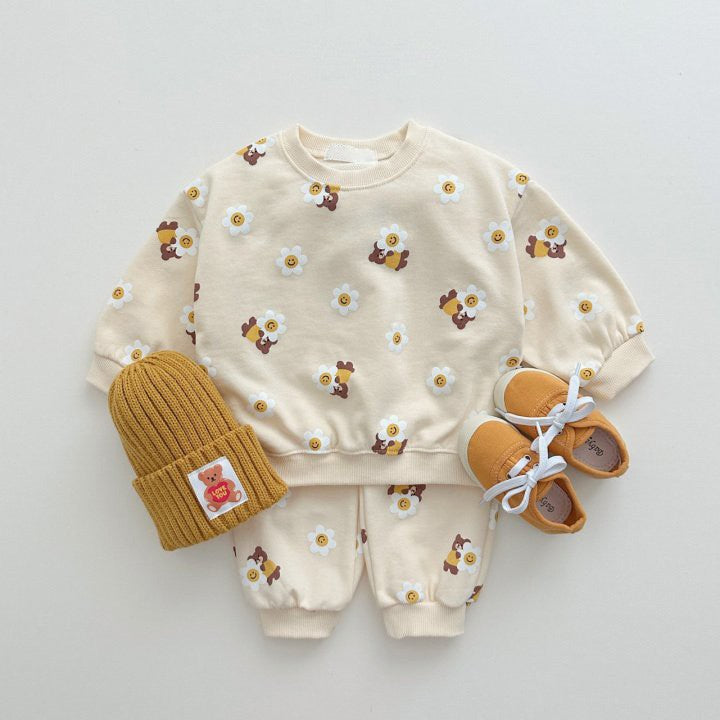 【BABY&KID】サンフラワー可愛いセットアップSK030306