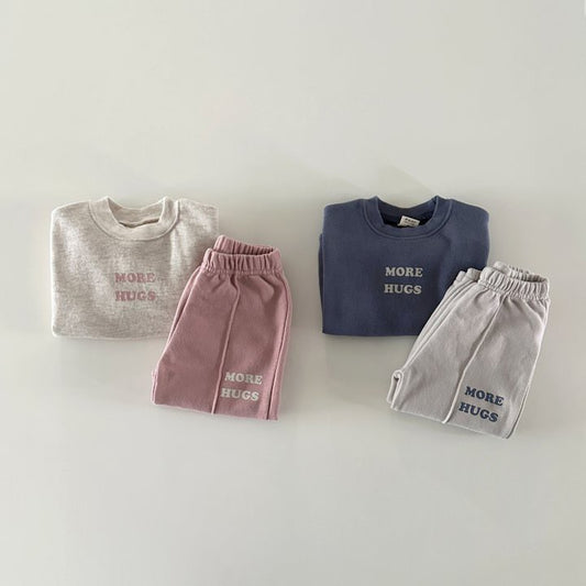 【BABY&KID】MORE HUGSカートゥーンベア長袖セットアップSK023105