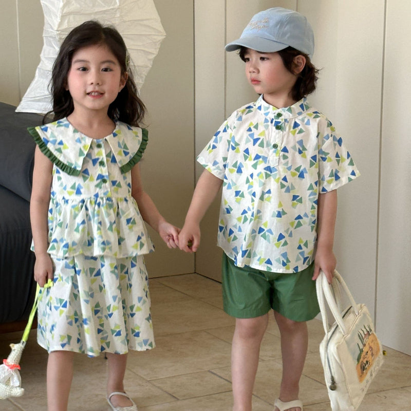 【BABY&KID】夏新作 ドーパミンセットアップ、ワンピースSK063023