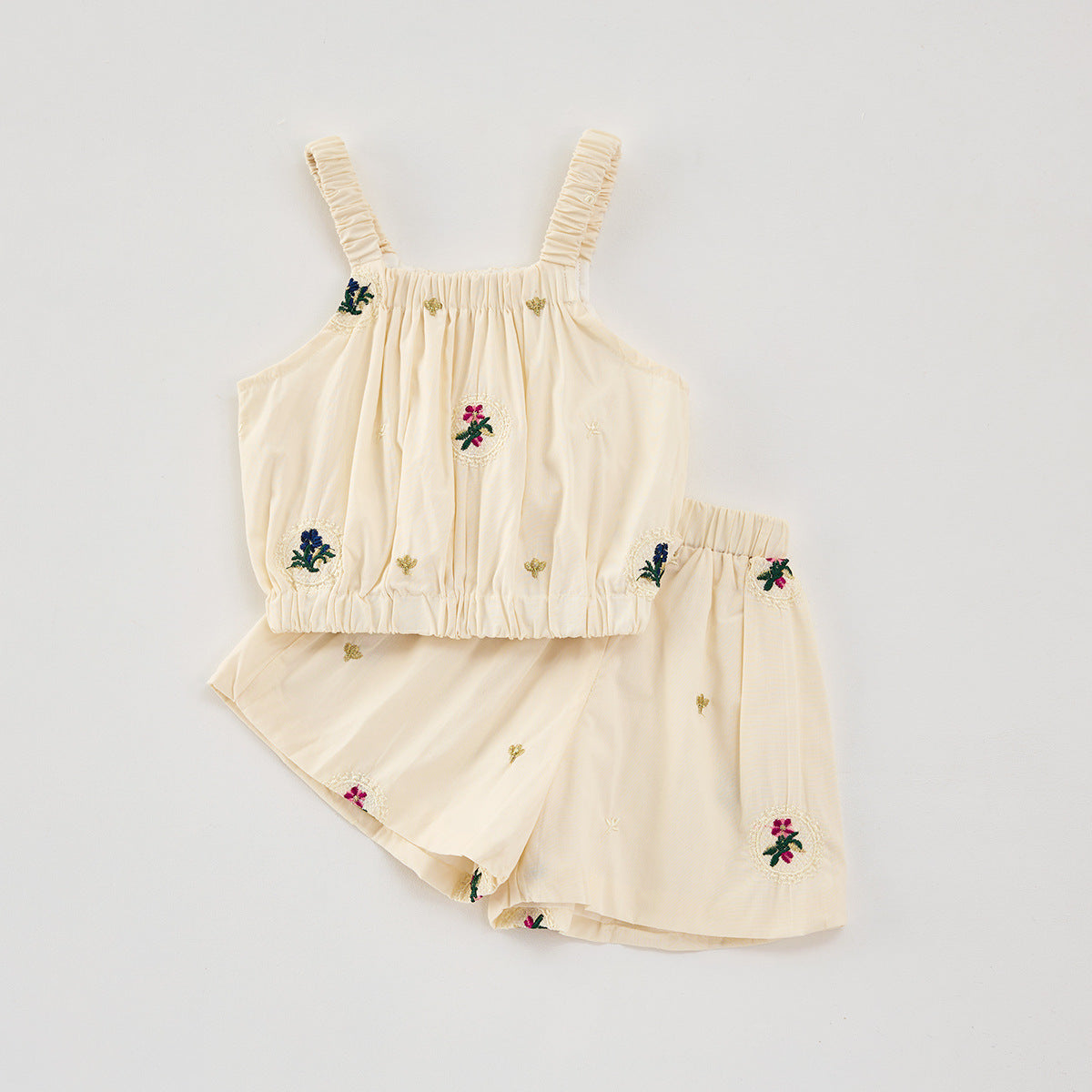 【BABY】夏新作 ナチュラル刺繍セットアップSK092620
