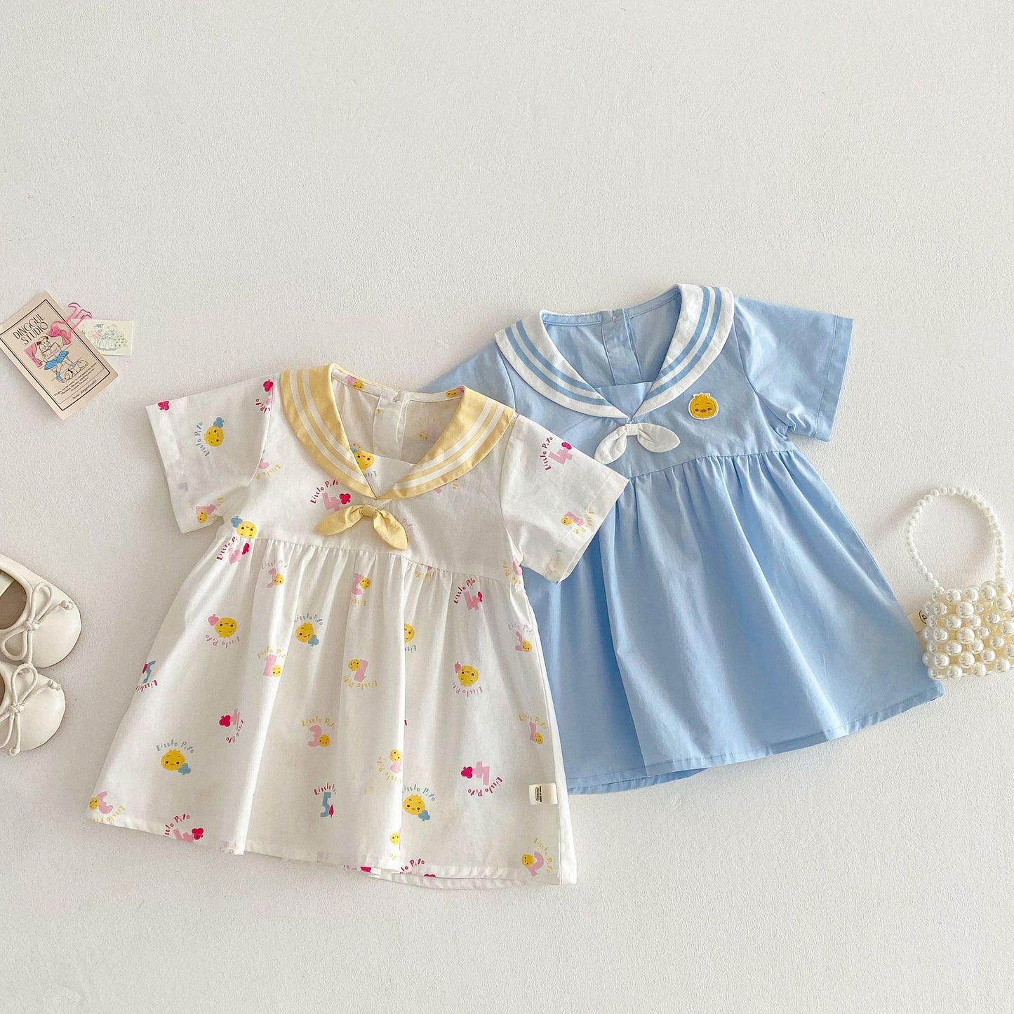 【BABY&KID】夏新作 可愛いセーラーワンピースSK061610