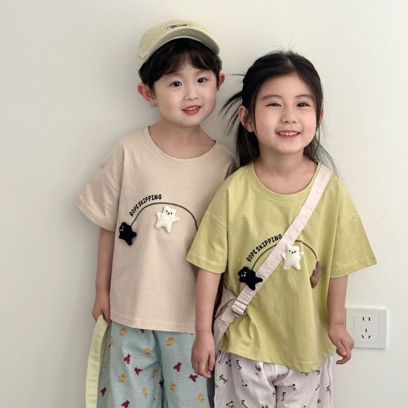 【BABY&KID】夏新作 三匹の小さなクマ半袖TシャツSK072101